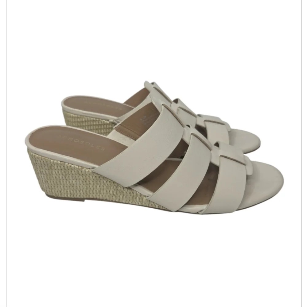 Aerosoles Wilma Wedge Sandal Eggnog Size 9.5